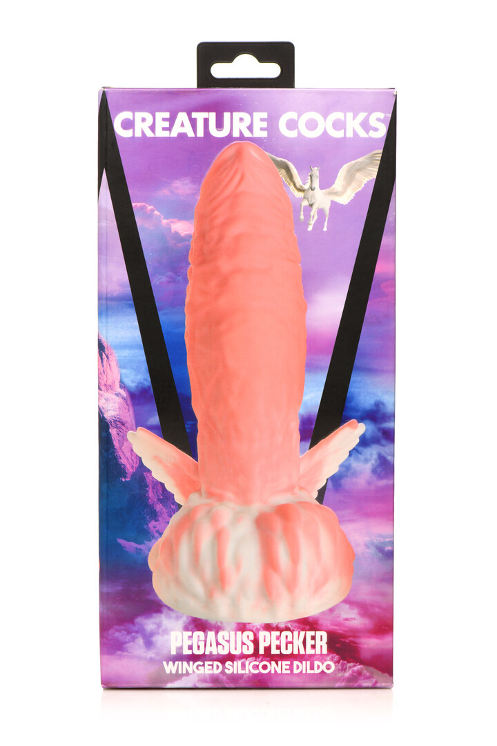 Pegasus - Pecker Winged Silicone Dildo - Roze - Afbeelding 3