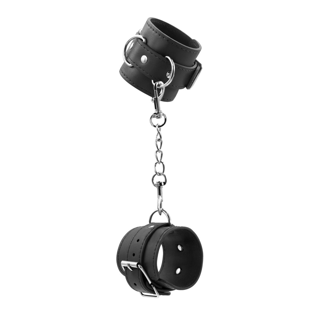 Bondage Love - Leren Handboeien - Zwart
