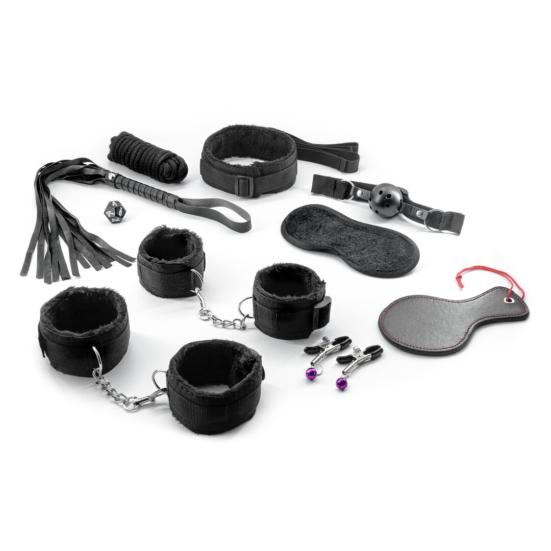 Master and Cummander - 11-delige Bondage Set - Zwart