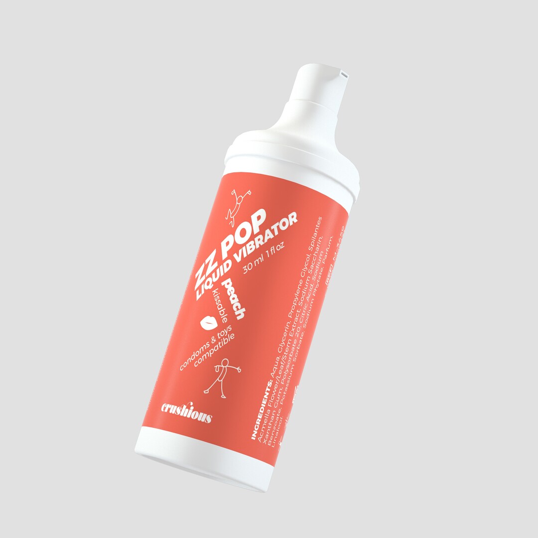 ZZ Pop - Kussbare Vloeibare Vibrator - Perzik - 1 fl oz / 30 ml - Afbeelding 2