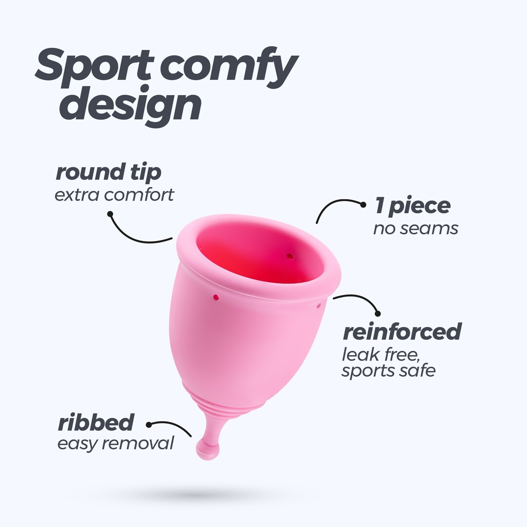 Minerva - Menstruatiecup met Zakje - XS - Roze - Afbeelding 4