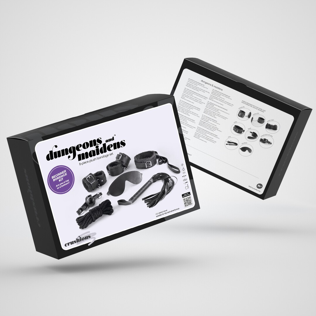 Dungeons and Maidens - 8-delige BDSM Kit - Zwart - Afbeelding 2