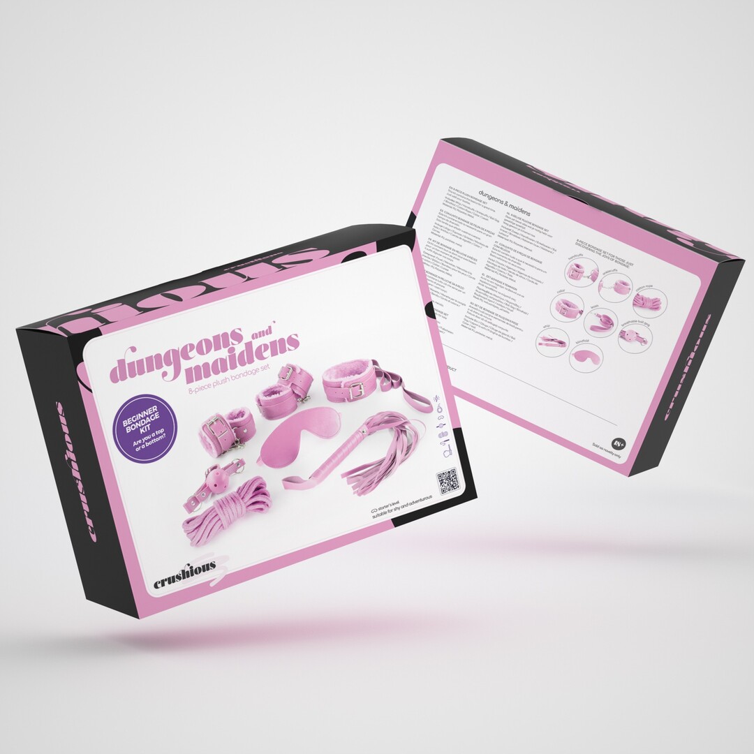 Dungeons and Maidens - 8-delige BDSM Kit - Roze - Afbeelding 2