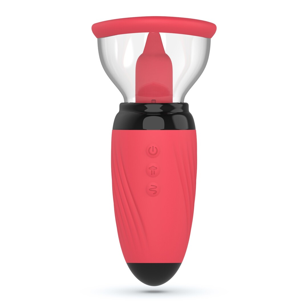 Scarlet - Vibrerende en Zuigende Vulva Pomp - Rood