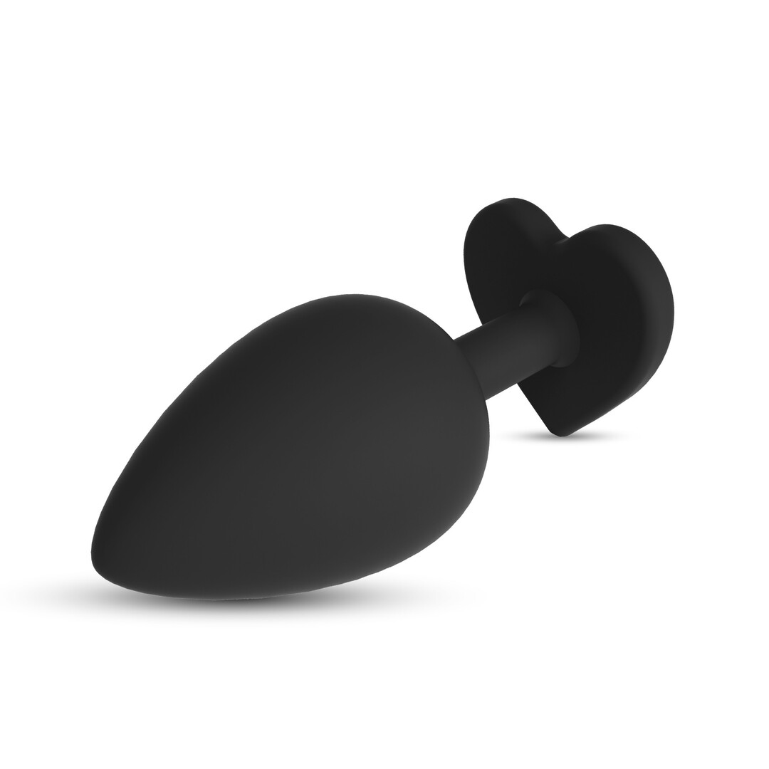 Cuore - Anale Plug met Vier Verwisselbare Edelstenen - Klein - Zwart - Afbeelding 4