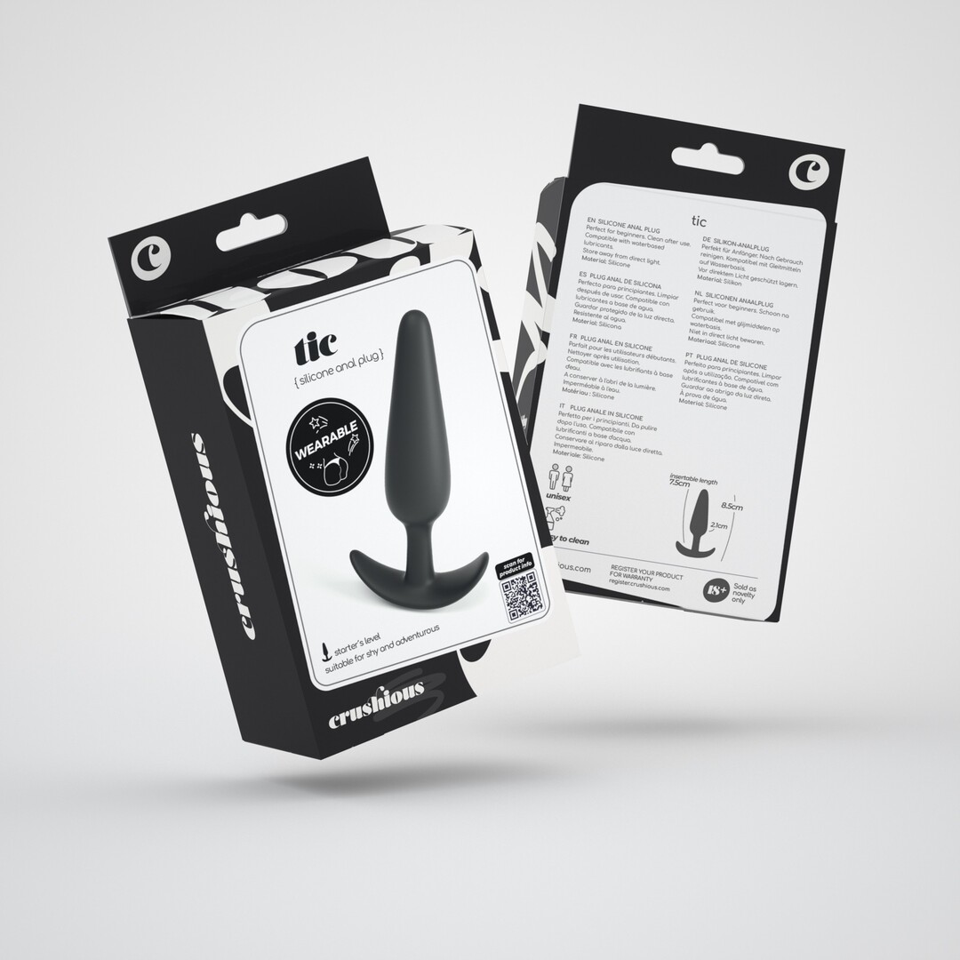 Tic - Siliconen Anale Plug - Klein - Zwart - Afbeelding 2