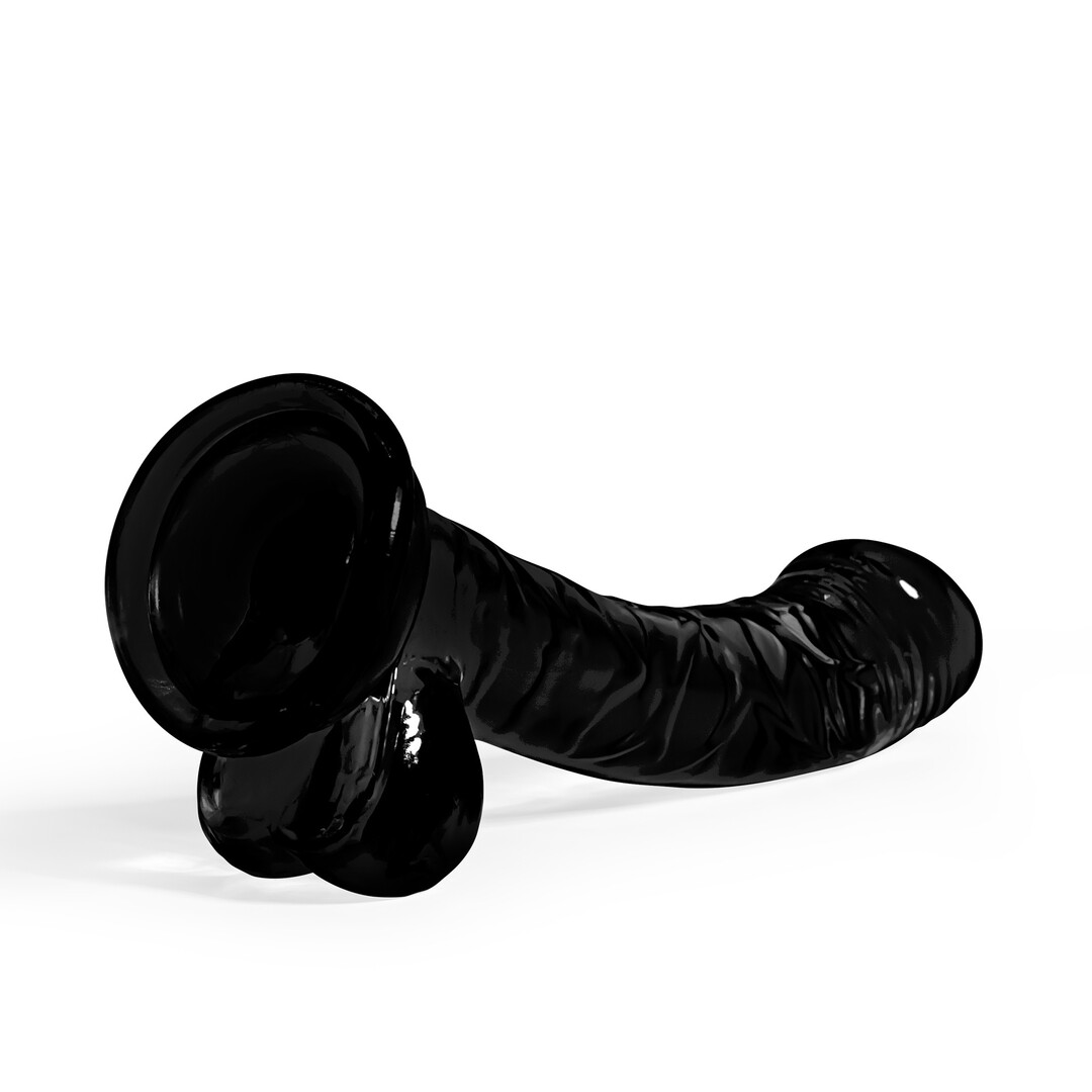 Hudini - Jelly Flexibele Anale Dildo - 6,9/ 17,5 cm - Zwart - Afbeelding 4