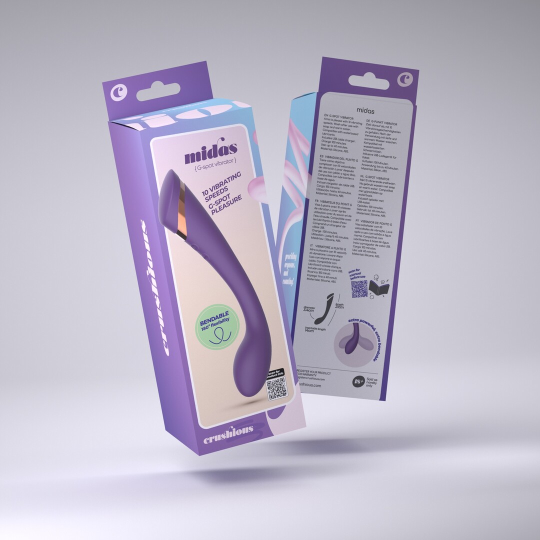 Midas - Buigbare G-Spot Stimulator - Paars - Afbeelding 2