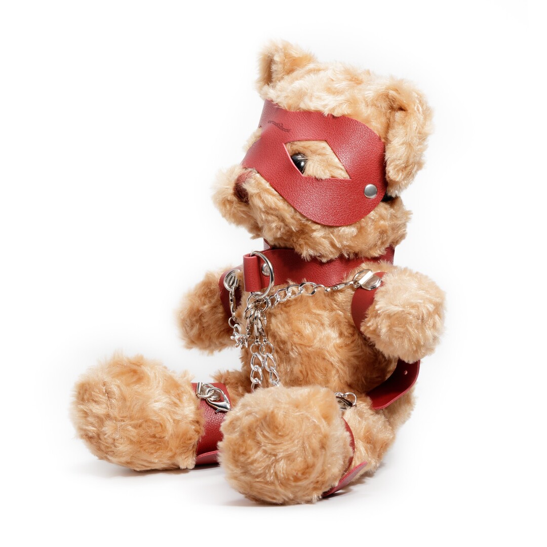 Crushito - Bondage Teddybeer - 31 cm - Rood - Afbeelding 3