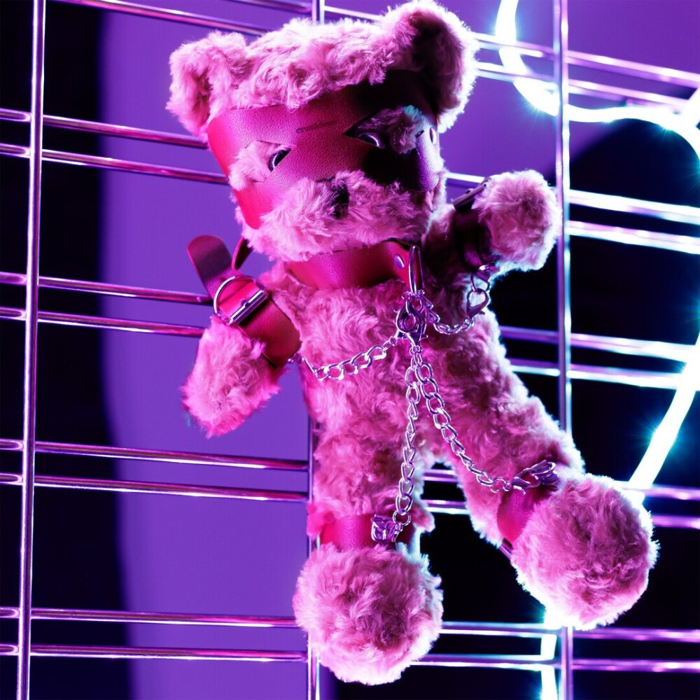 Crushito - Bondage Teddybeer - 31 cm - Rood - Afbeelding 4