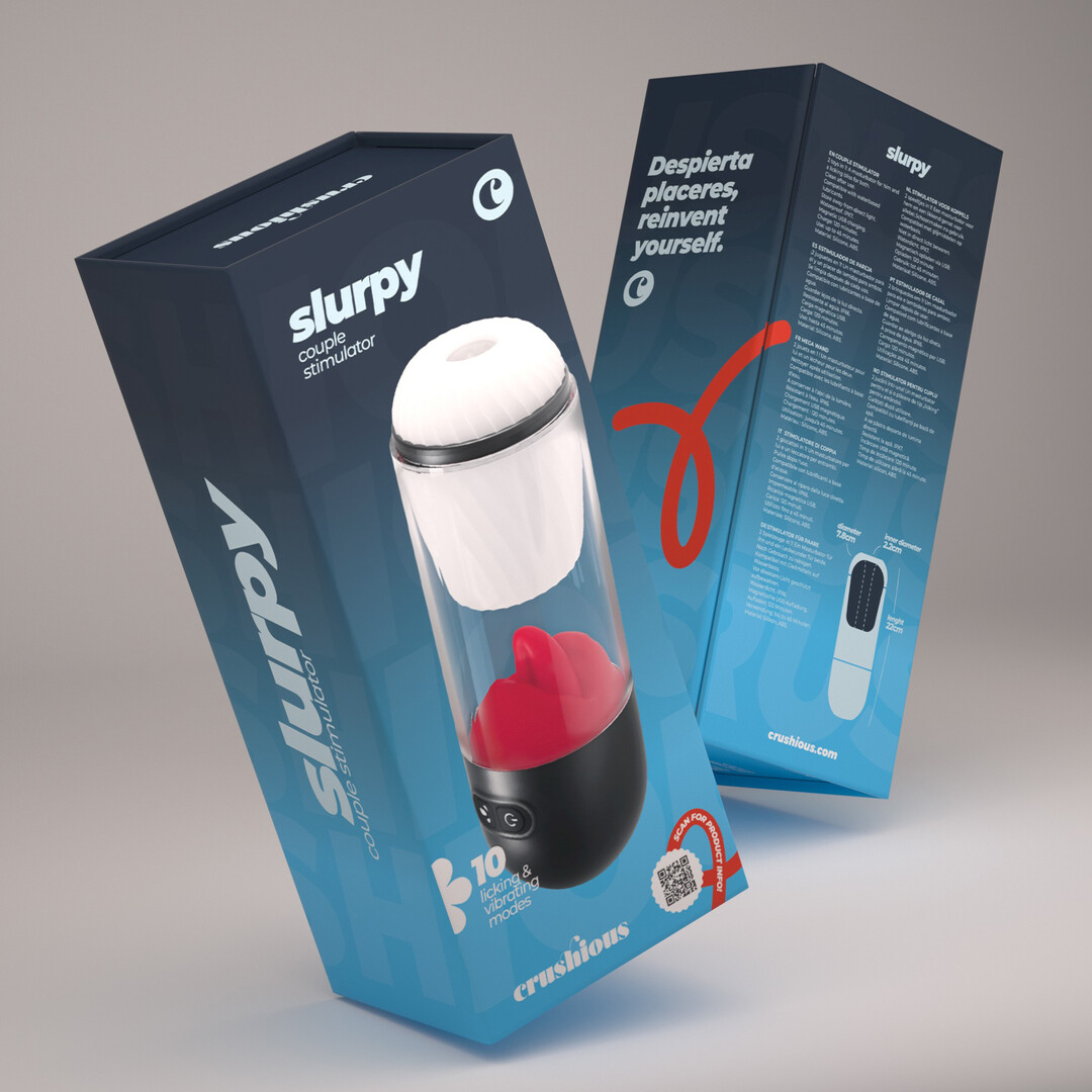 Slurpy - 2 in 1 Afneembare Lik- en Vibrerende Masturbator - Transparant - Afbeelding 2