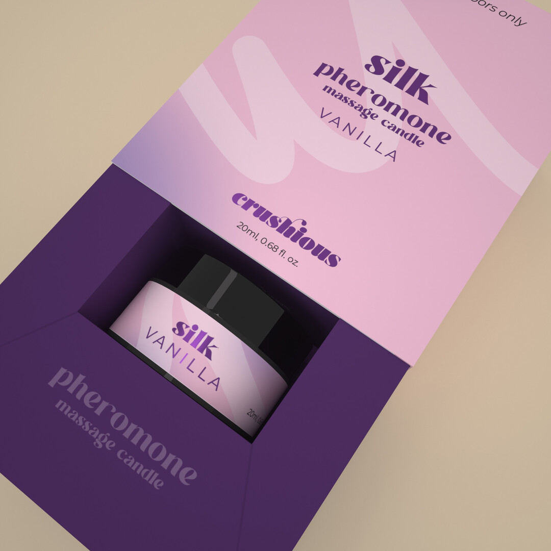 Silk - Massage Candle with Pheromones and Vanilla Scent - 0.68 fl oz / 20 ml - Afbeelding 2