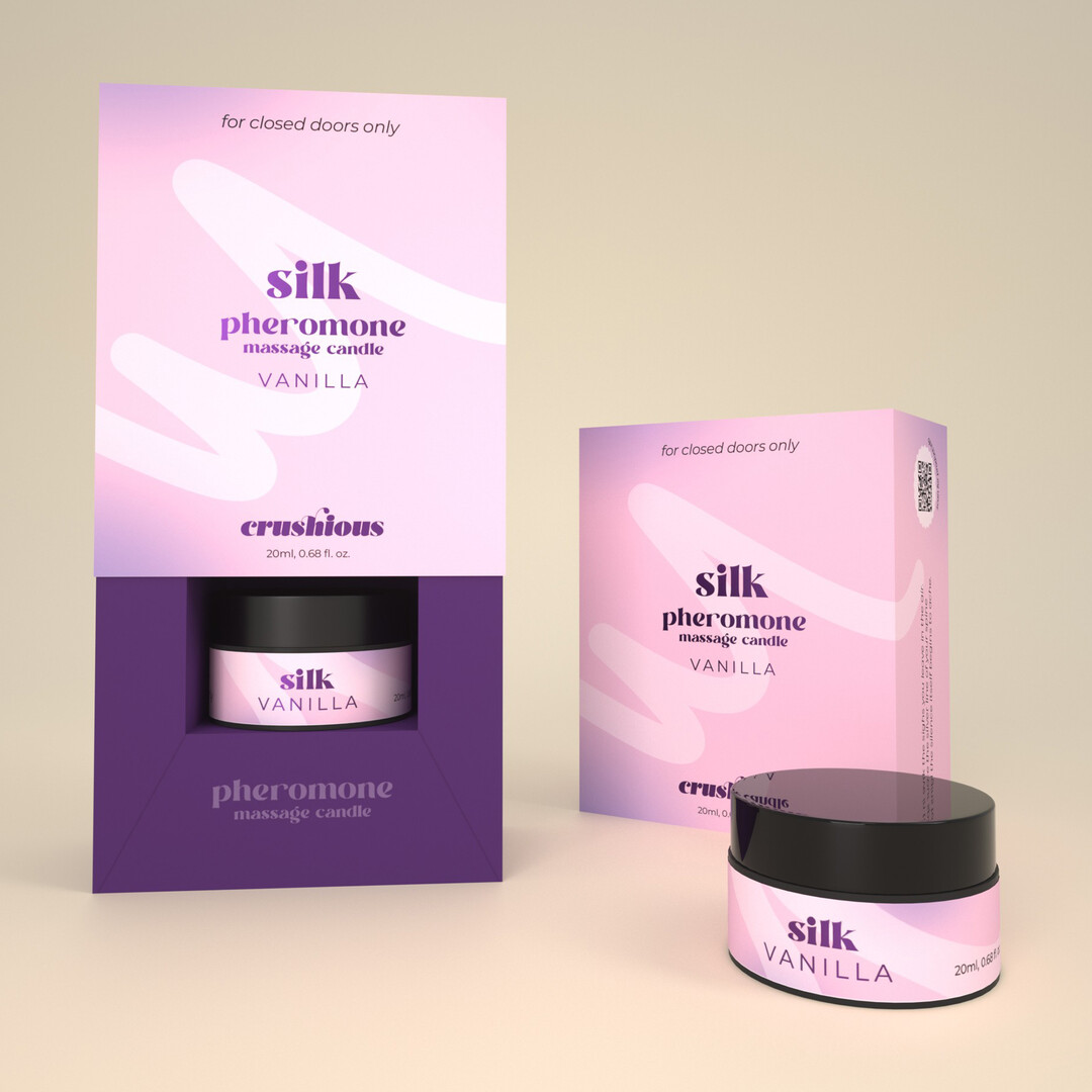 Silk - Massage Candle with Pheromones and Vanilla Scent - 0.68 fl oz / 20 ml - Afbeelding 3