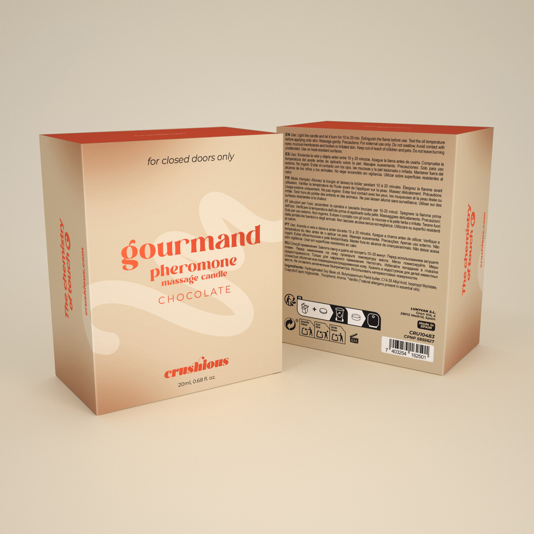 Gourmand - Massage Candle with Pheromones and Chocolate Scent - 0.68 fl oz / 20 ml - Afbeelding 4