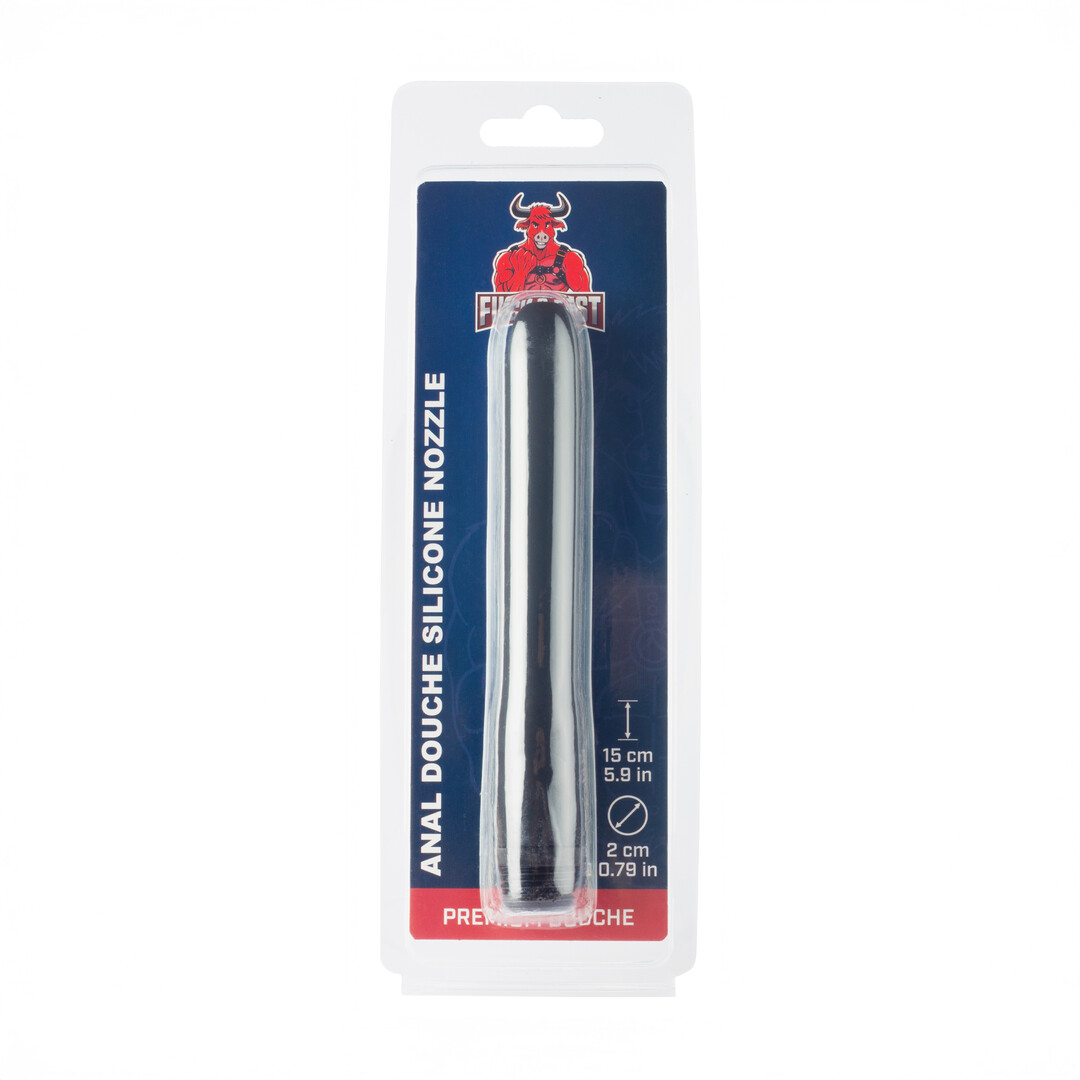 Anal Douche Siliconen Mondstuk - 15 cm - Zwart - Afbeelding 2