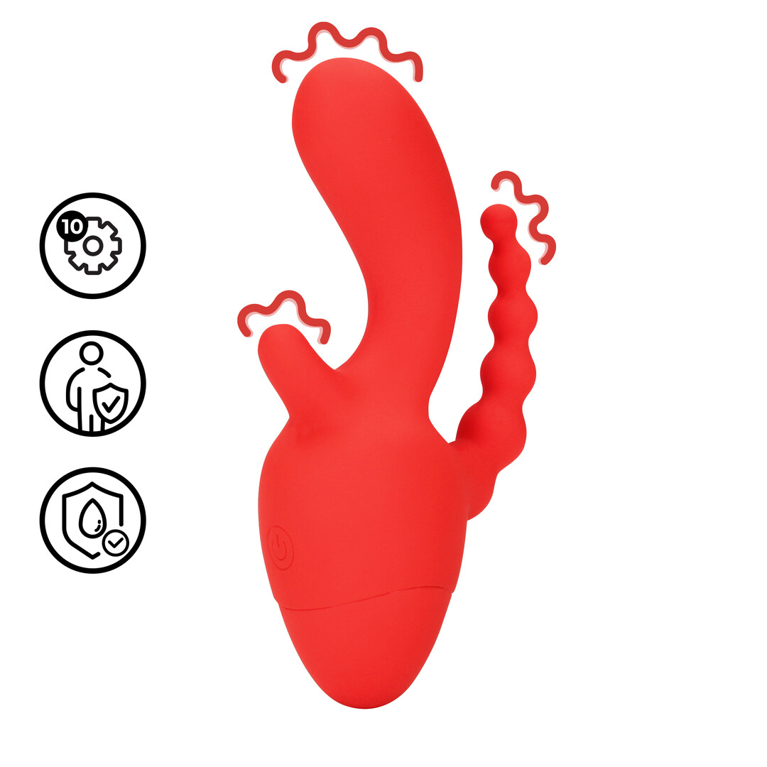 Mini Drie-in-één Stimulator - Scarlet Kiss