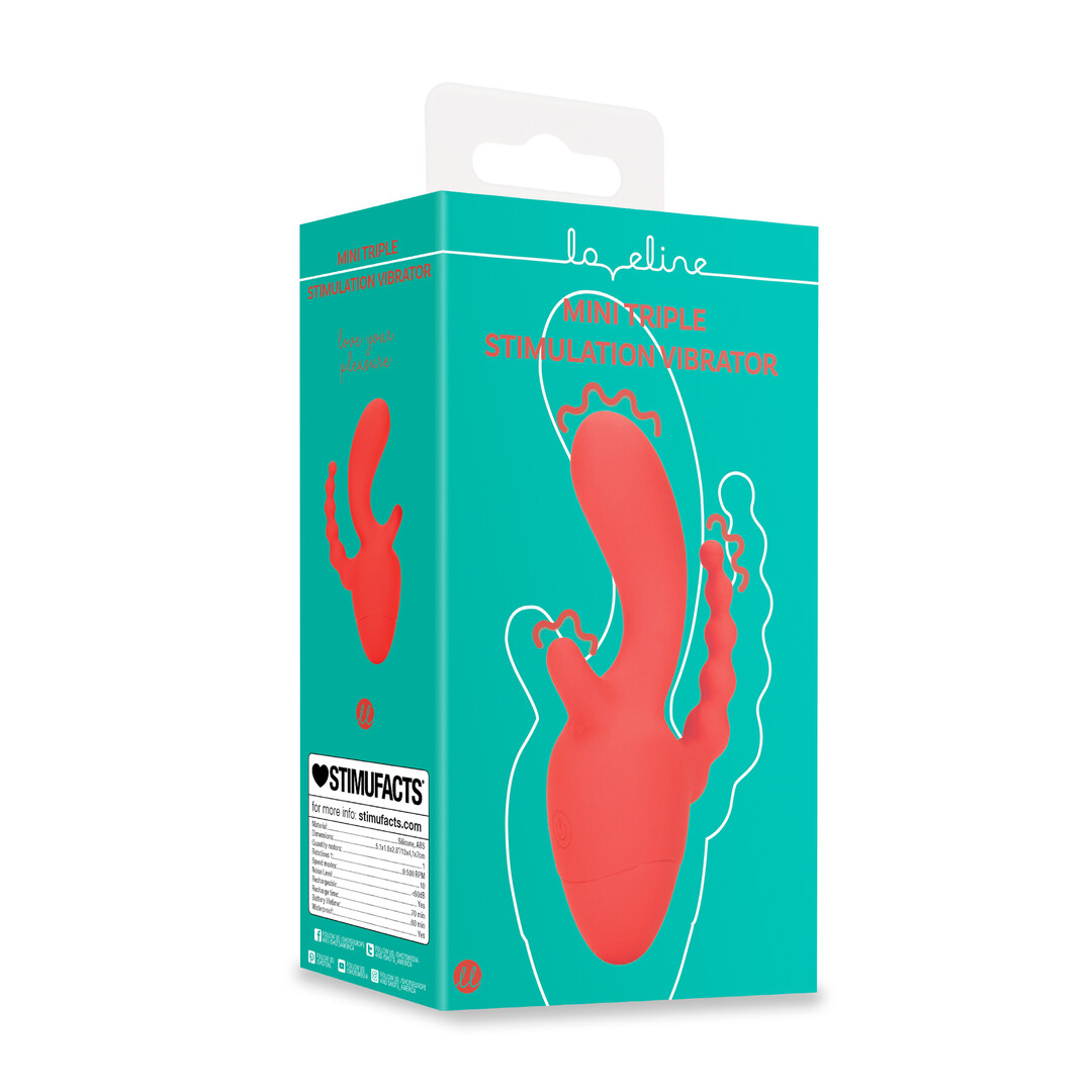 Mini Drie-in-één Stimulator - Scarlet Kiss - Afbeelding 2