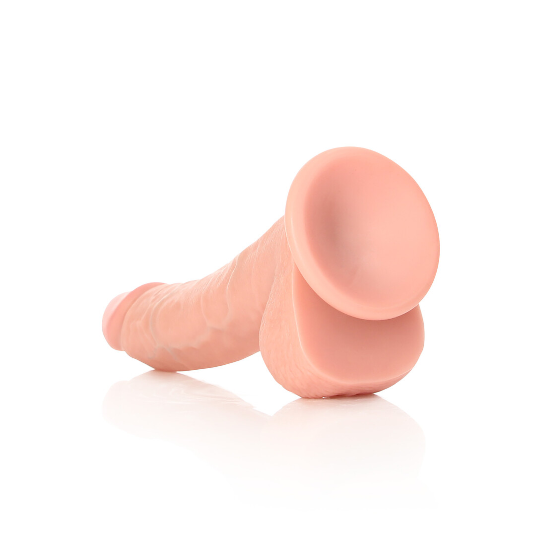 Gekromde Realistische Dildo met Ballen en Zuignap - 8 / 20,5 cm - Afbeelding 4