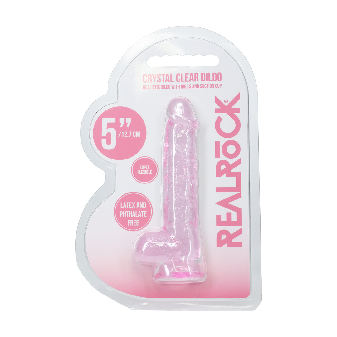 Realistische Dildo met Ballen - 5 / 12,7 cm - Roze - Afbeelding 2