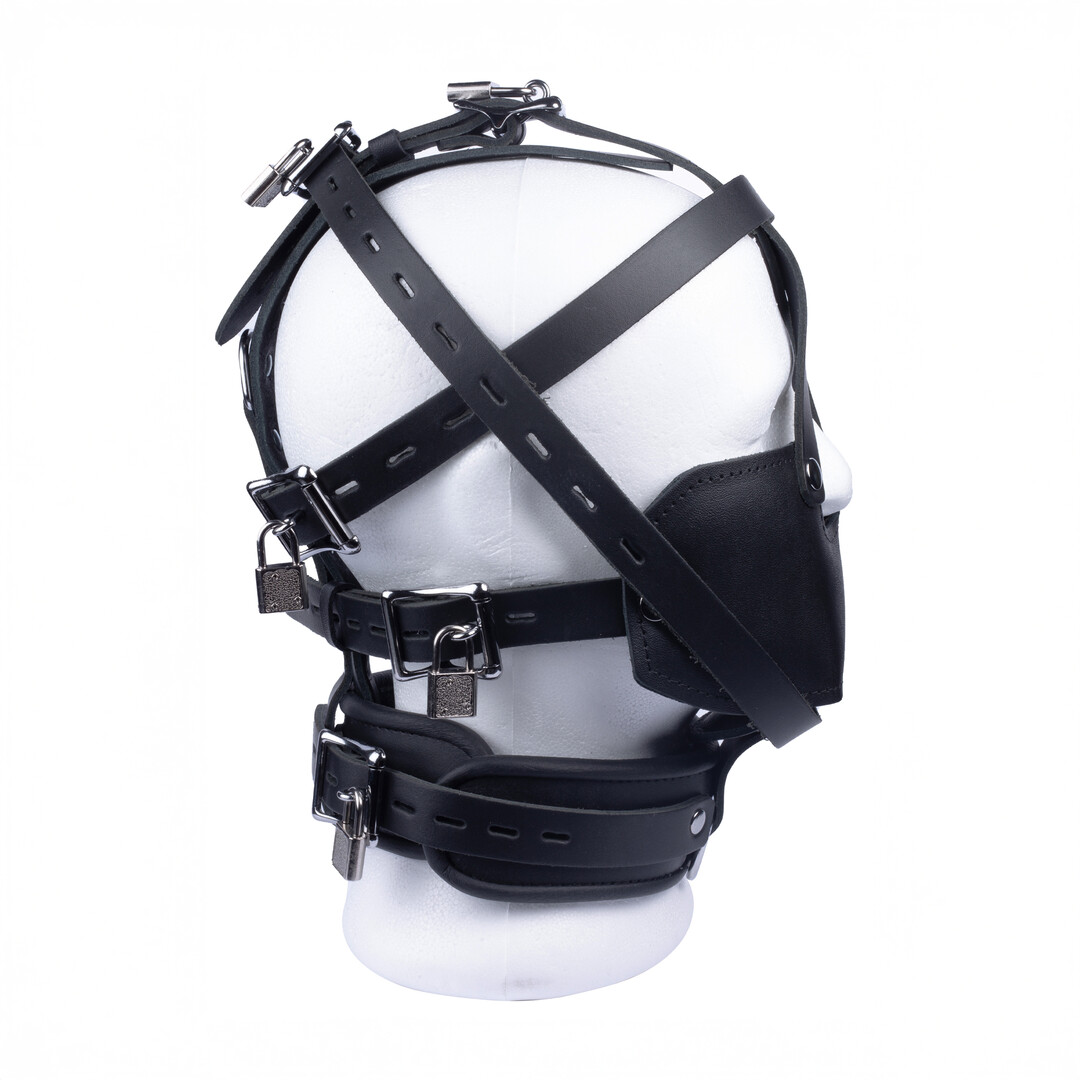 Leren Masker - Zwart - Afbeelding 3