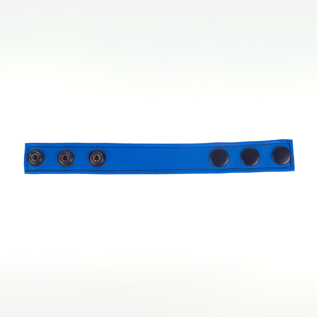 Cocky - Verstelbare Leren Cockring - Blauw - Afbeelding 2
