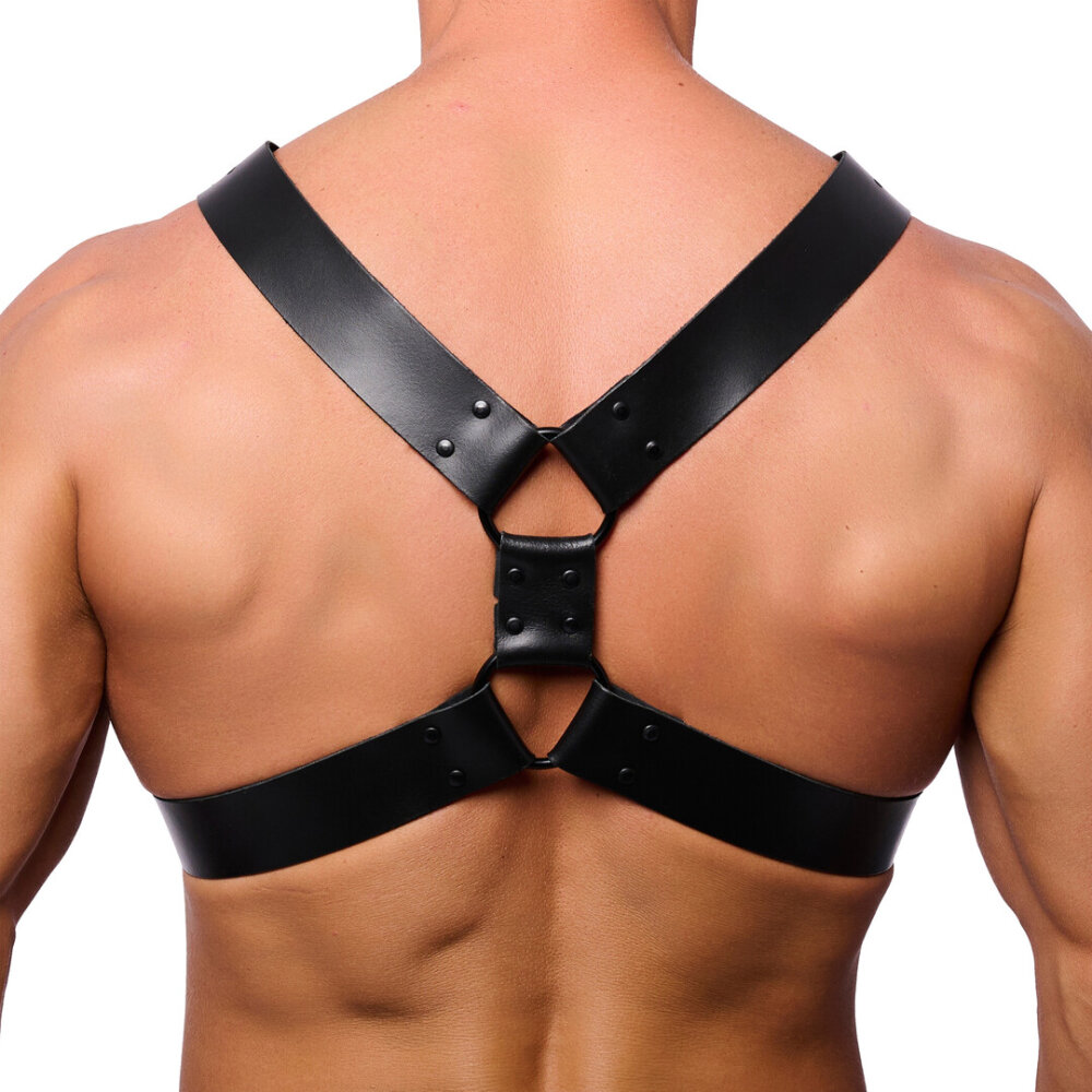 Rechthandige Leren Harnas - L/XL - Zwart - Afbeelding 2