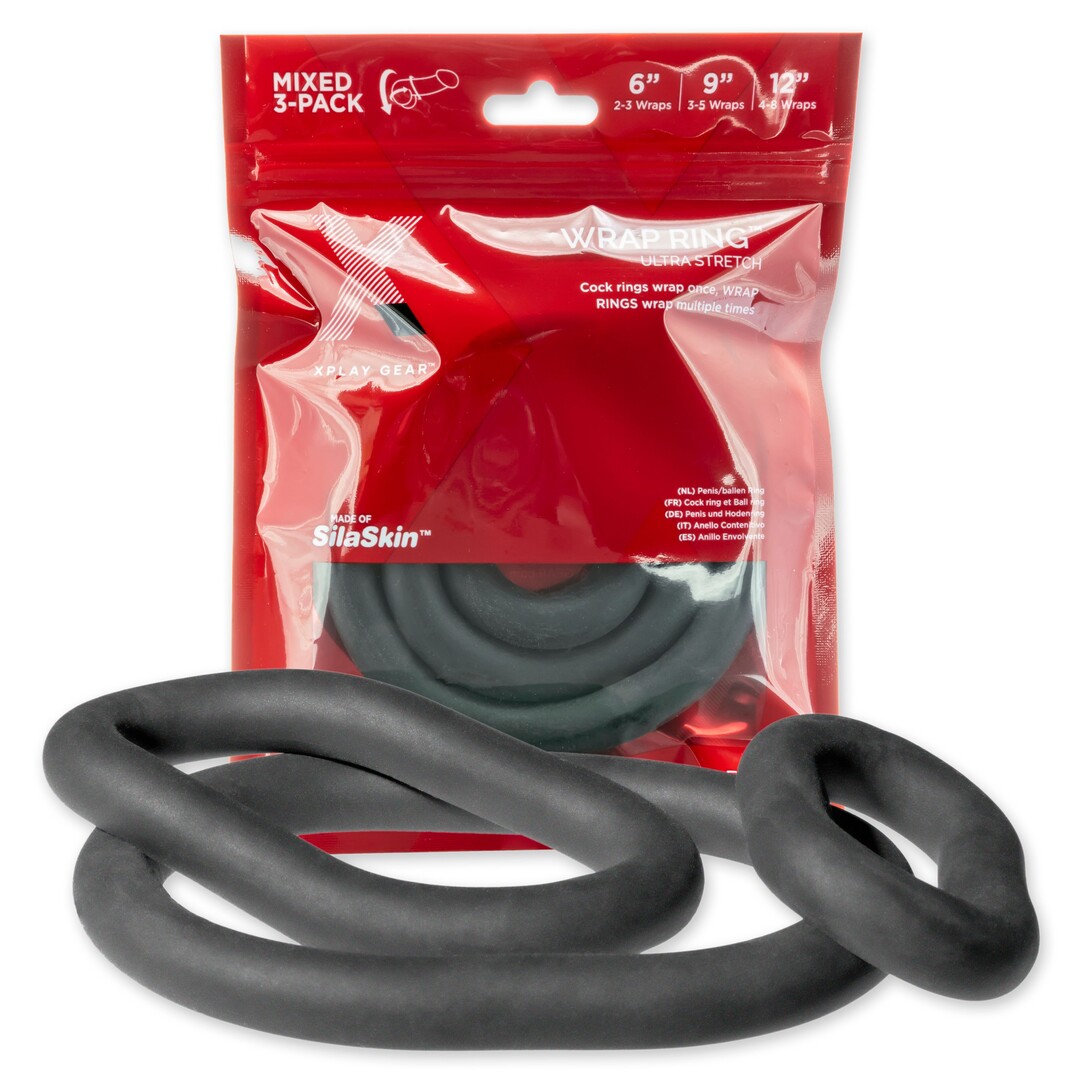 Ultra Wrap Ring - Cockring 2-Pack - 2 Stuks - 6.9 en 12 / 17,5 cm en 30 cm - Afbeelding 2